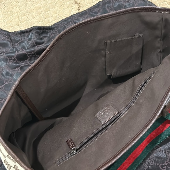 Authentic monogram Gucci tote with dust bag, Euc - Picture 6 of 12
